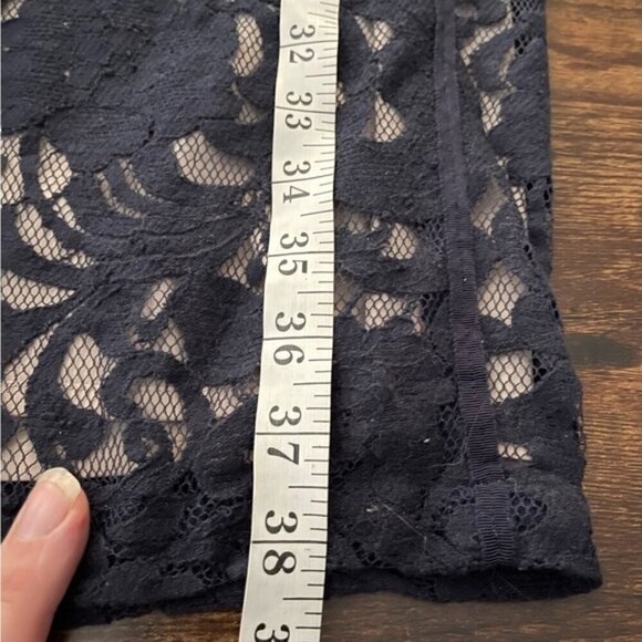InWear midnight navy blue lace overlay PATRICE pencil DRESS size 6 - Picture 15 of 16
